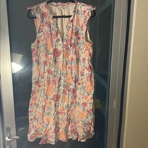 LOFT Multicolor Floral Mini Dress